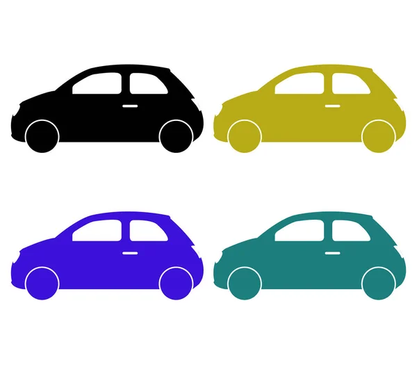 Auto Pictogram Witte Achtergrond — Stockvector