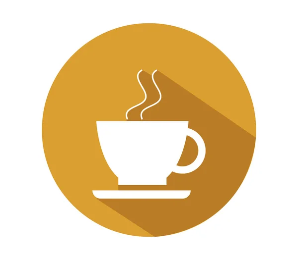 Ikona Šálku Kávy Bílém Pozadí — Stockový vektor