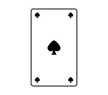 Poker kart simgesi beyaz arka plan üzerinde