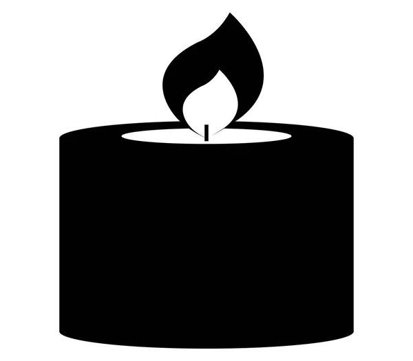 Candle Icon White Background — Stock Vector