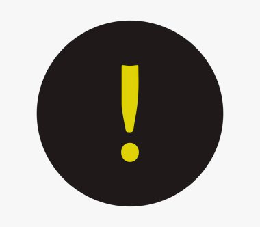 Beyaz arkaplanda tehlike işareti simgesi