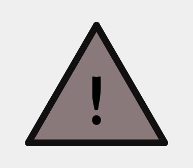 Beyaz arkaplanda tehlike işareti simgesi