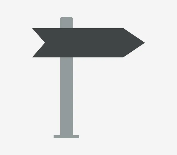 Road Sign Ikonen Vit Bakgrund — Stock vektor