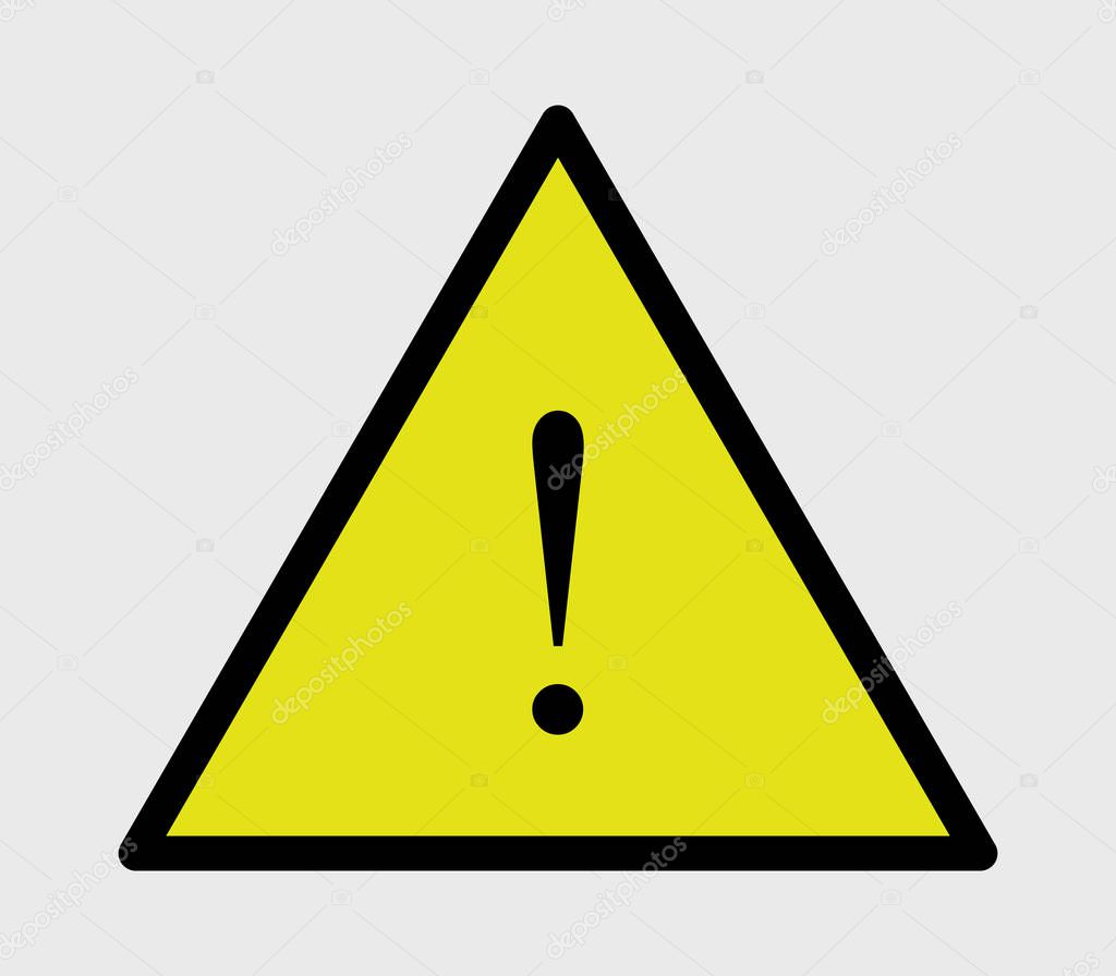 danger sign icon on white background