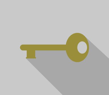 Beyaz arkaplanda anahtar simgesi