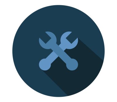 Beyaz arka plan üzerinde Wrench kutsal kişilerin resmi