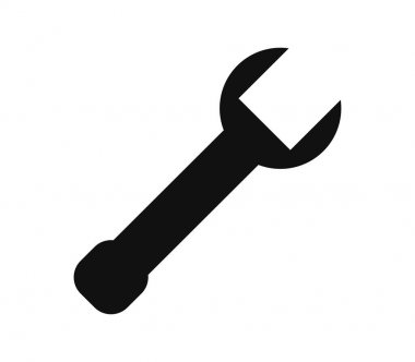 Beyaz arka plan üzerinde Wrench kutsal kişilerin resmi