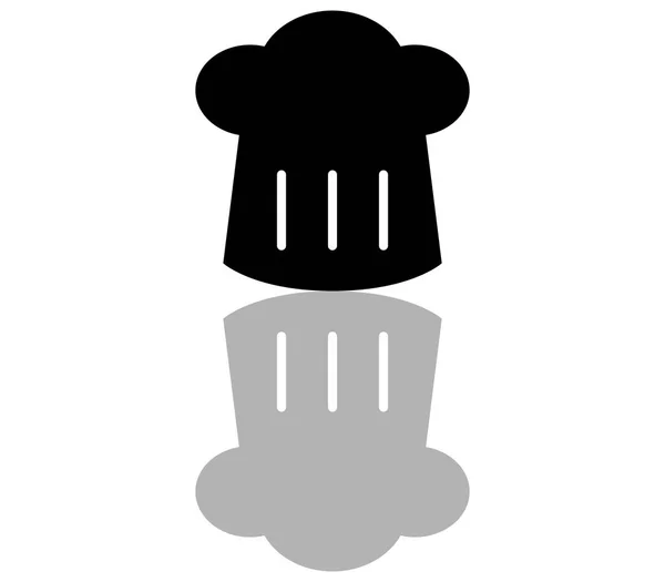 Icono Sombrero Chef Sobre Fondo Blanco — Vector de stock