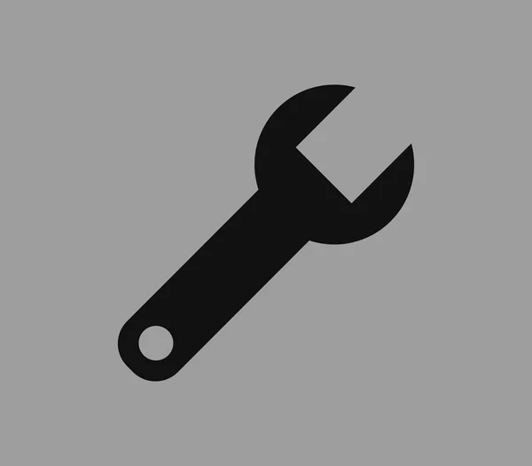 Wrench Icon White Background — Stock Vector