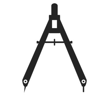 beyaz arkaplanda pusula simgesi