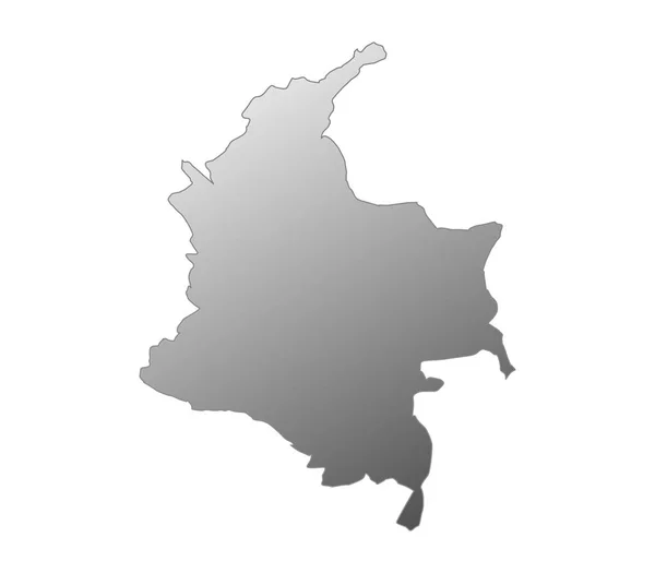 Carte Colombie Sur Fond Blanc — Image vectorielle