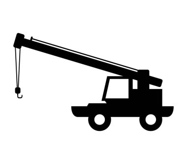 Vinç simgesi beyaz arka plan üzerinde