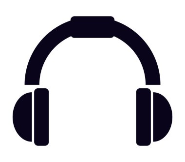 Beyaz arkaplanda kulaklık simgesi