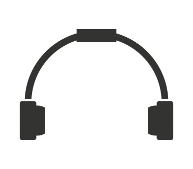 Beyaz arkaplanda kulaklık simgesi