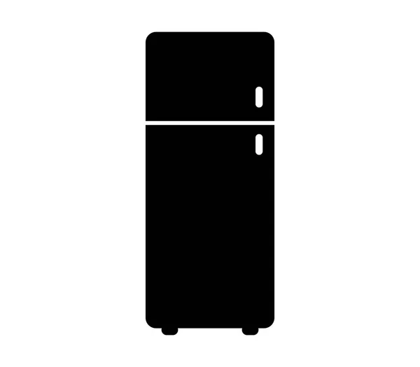 Kylskåp Ikon Vit Bakgrund — Stock vektor