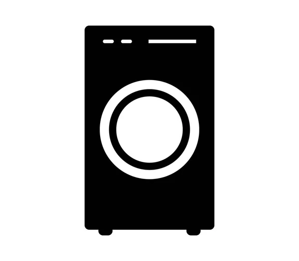 Washing Machine Icon White Background — Stock Vector