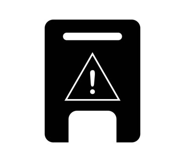 Uyarı simgesi beyaz zemin katta ıslak