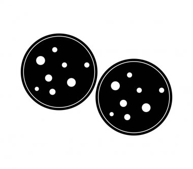 Beyaz arkaplanda çerez simgesi