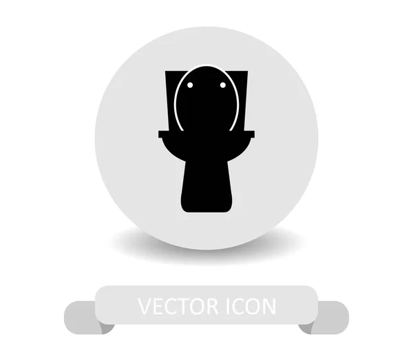 Icono Asiento Inodoro Sobre Fondo Blanco — Vector de stock