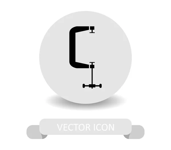Clamp Icon White Background — Stock Vector