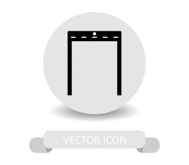 güvenlik kapısı simgesi beyaz arka plan üzerinde