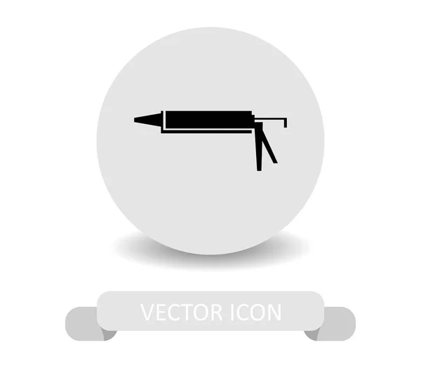 Иконка Клея Пистолет Белом Фоне — стоковый вектор