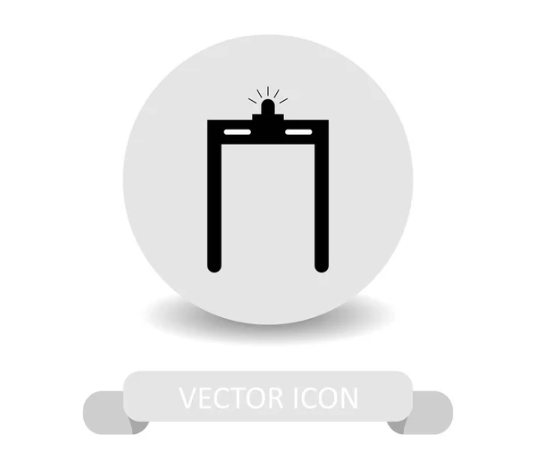 Icono Puerta Seguridad Sobre Fondo Blanco — Vector de stock