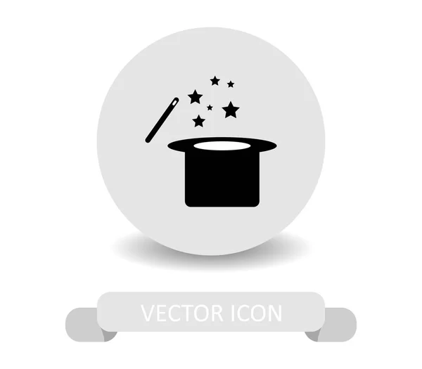 Magic Hat Icon White Background — Stock Vector