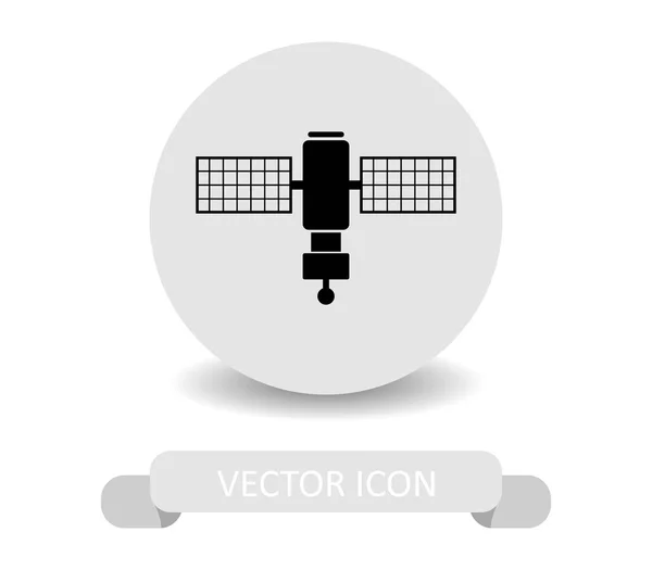 Satelliten Symbol Auf Weißem Hintergrund — Stockvektor