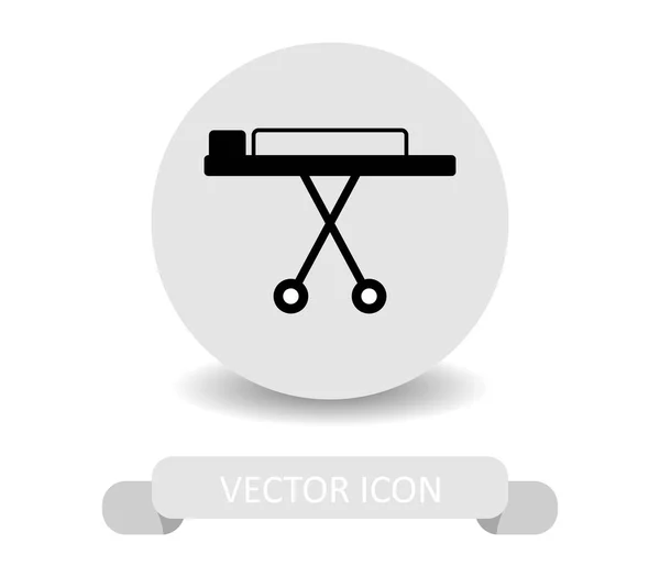 Icono Cama Hospital Sobre Fondo Blanco — Vector de stock