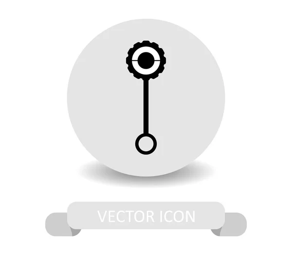 Значок Погремушки Игрушки Белом Фоне — стоковый вектор