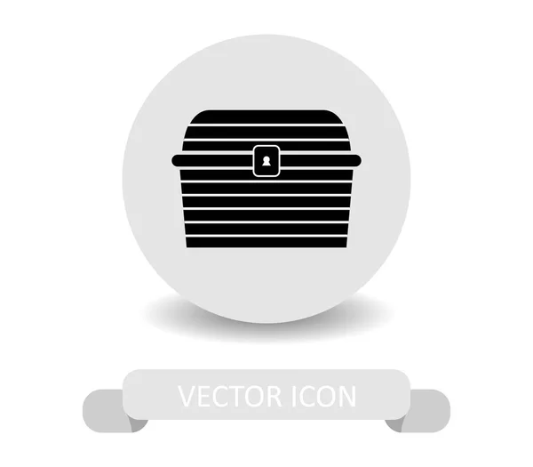 Icono Del Tesoro Sobre Fondo Blanco — Vector de stock