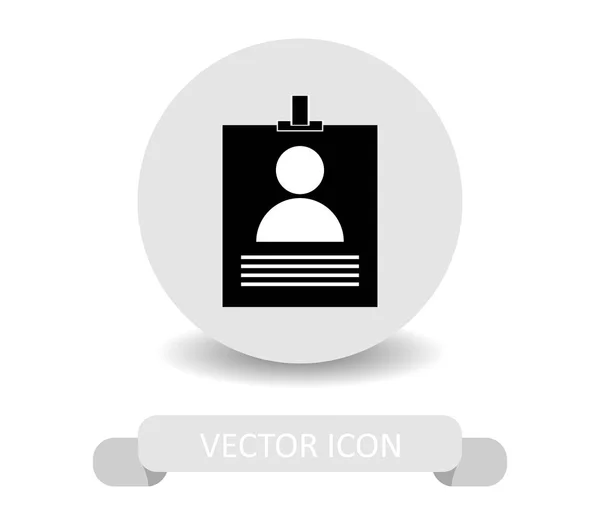 Lid Kaart Pictogram Witte Achtergrond — Stockvector