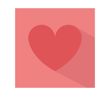 Beyaz arkaplanda kalp simgesi