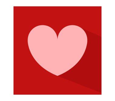 Beyaz arkaplanda kalp simgesi