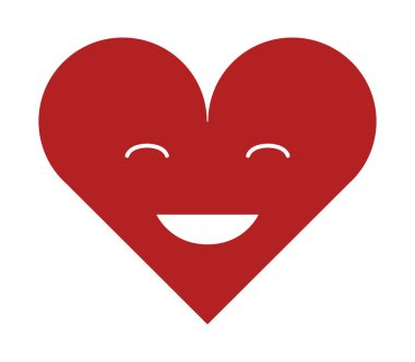 Beyaz arkaplanda kalp simgesi