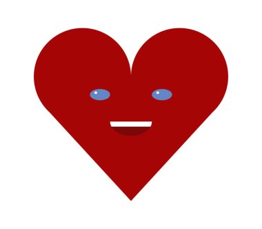 Beyaz arkaplanda kalp simgesi