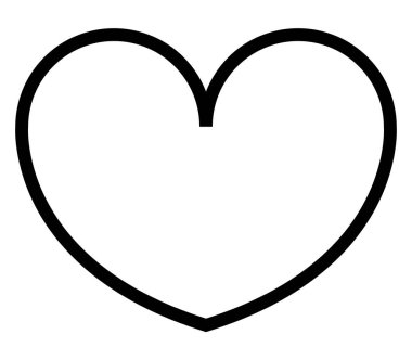 Beyaz arkaplanda kalp simgesi