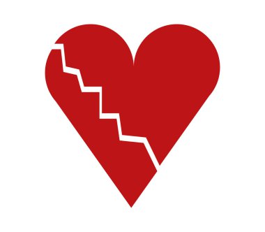 Beyaz arkaplanda kalp simgesi