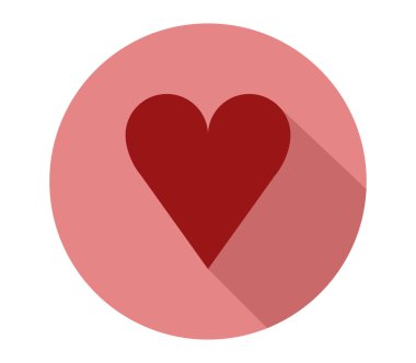 Beyaz arkaplanda kalp simgesi