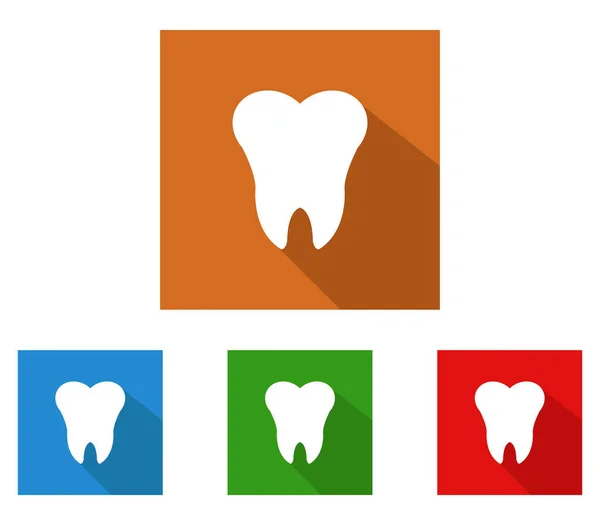 Zahn Symbol Auf Weißem Hintergrund — Stockvektor
