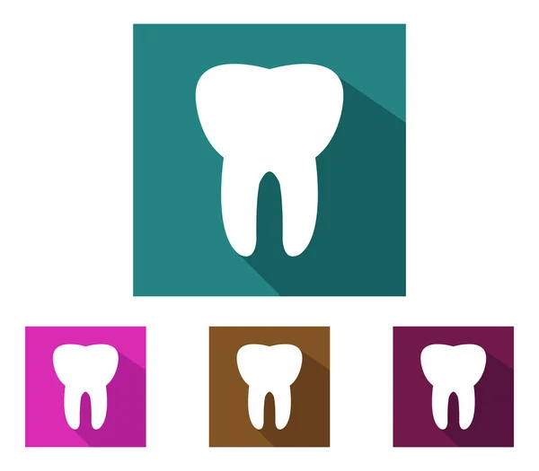 Иконка Зуба Белом Фоне — стоковый вектор