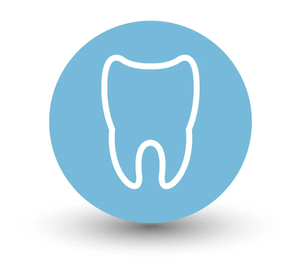 Иконка Зуба Белом Фоне — стоковый вектор