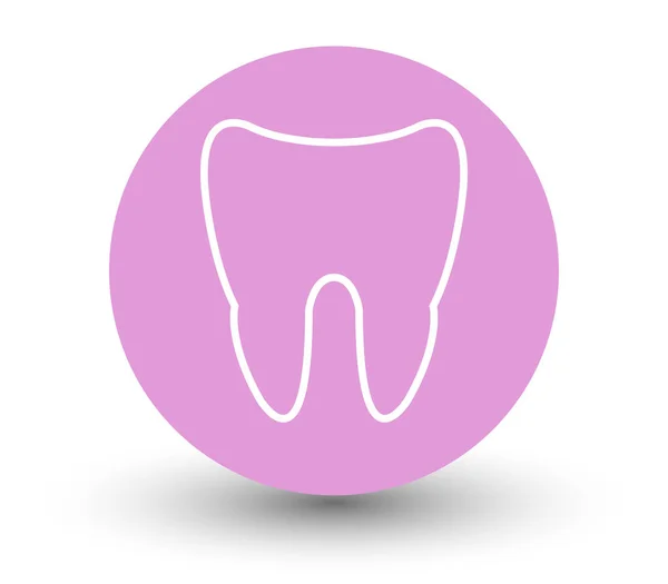 Zahn Symbol Auf Weißem Hintergrund — Stockvektor