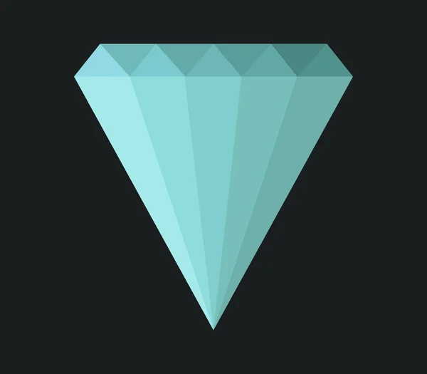 Diamond Icon White Background — Stock Vector