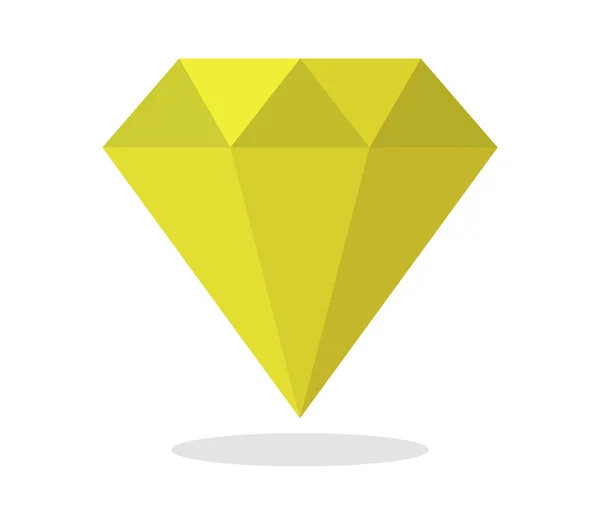 Diamond Icon White Background — Stock Vector