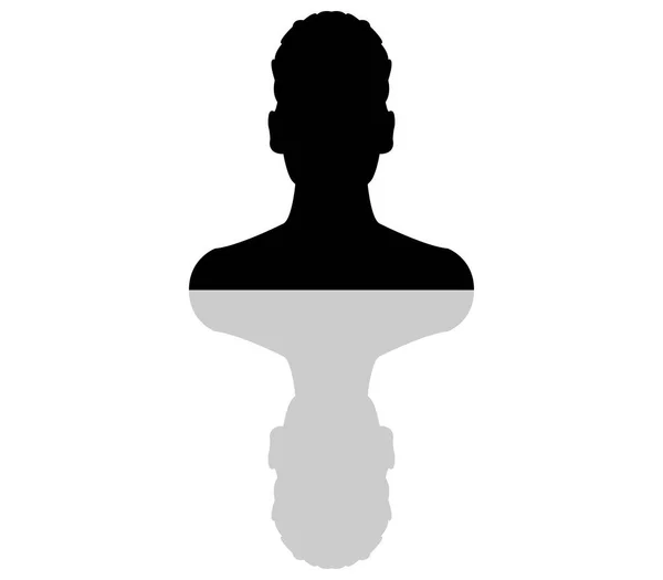 Icône Profil Femme Sur Fond Blanc — Image vectorielle