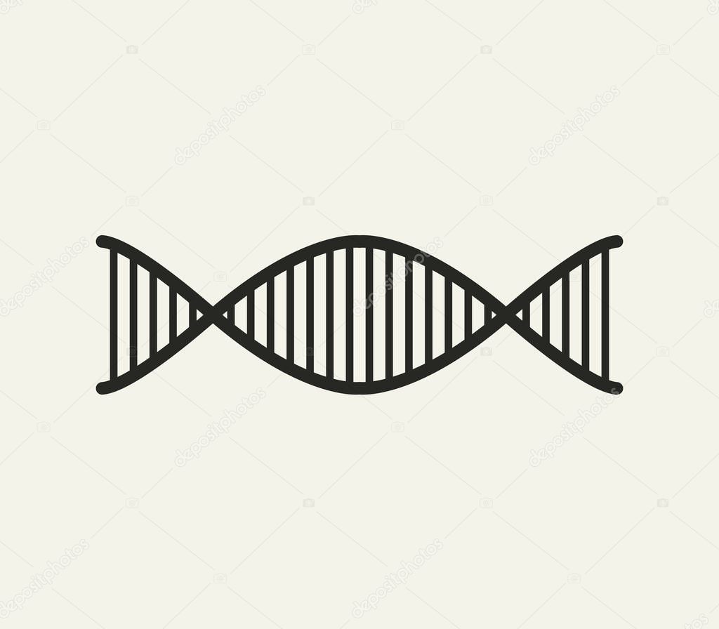DNA icon on white background