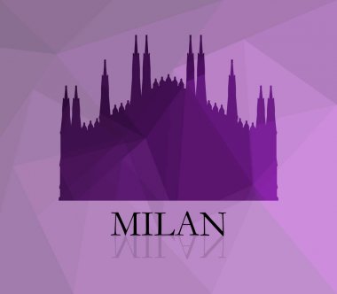 Milan katedral simgesi beyaz arka plan üzerinde