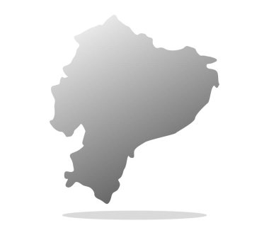 Beyaz arkaplanda Ekvador haritası